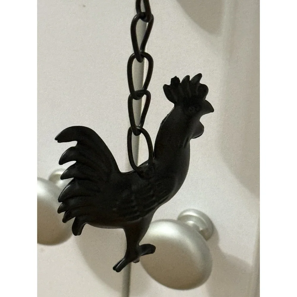 Cracker Barrel Exclusive Rooster Windchime Farmhouse Country Decor Black NIB 33